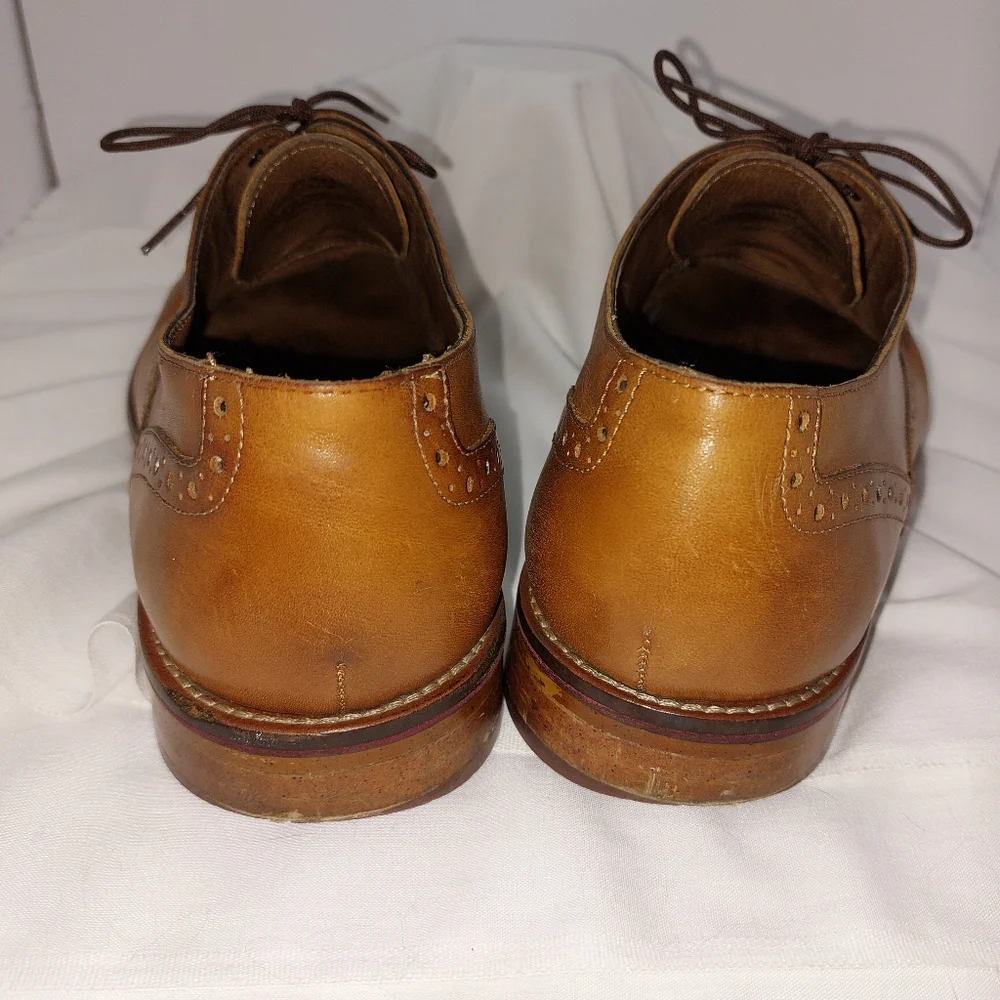 Johnston & Murphy Men’s Sz‎ 12 Conard Cap Toe Oxfords Full Grain Brown 20-8682